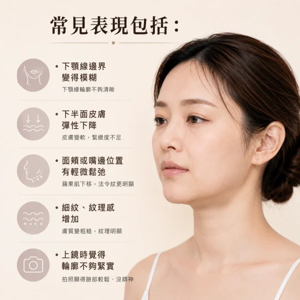 皮膚鬆弛型：線條開始不夠乾淨