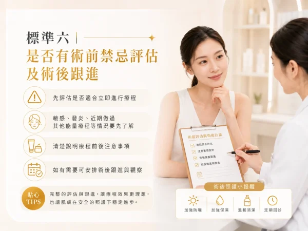術前禁忌評估及術後跟進