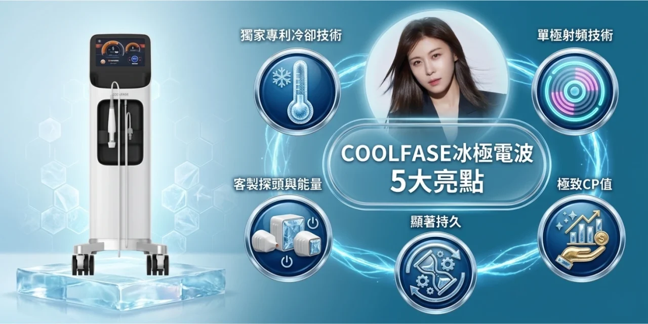 COOLFASE冰極電波5大亮點優勢全解析！獨家專利技術打造無痛緊緻輪廓