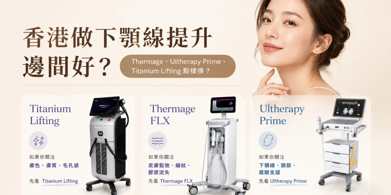 香港做下顎線提升邊間好？Thermage、Ultherapy Prime、Titanium Lifting 點樣揀？