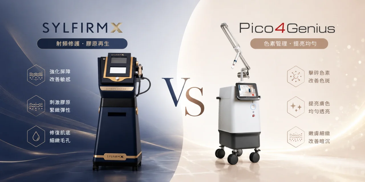 SYLFIRM X vs Pico4Genius ：一個偏射頻修護，一個偏色素管理？