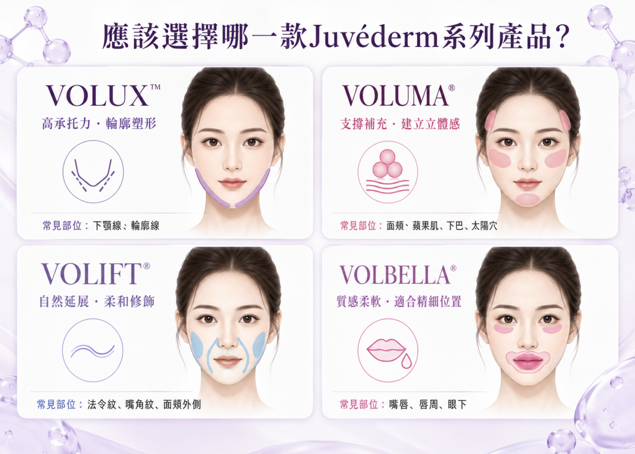 應該選擇哪一款Juvéderm系列產品？