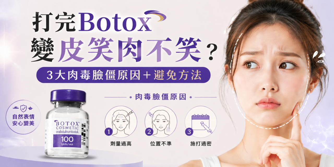 打完Botox變皮笑肉不笑？3大肉毒臉僵原因＋避免方法