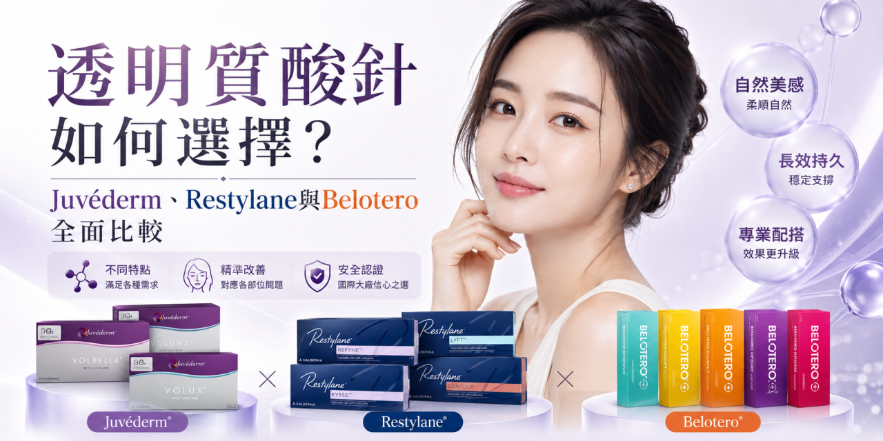 透明質酸針如何選擇？Juvéderm、Restylane與Belotero全面比較