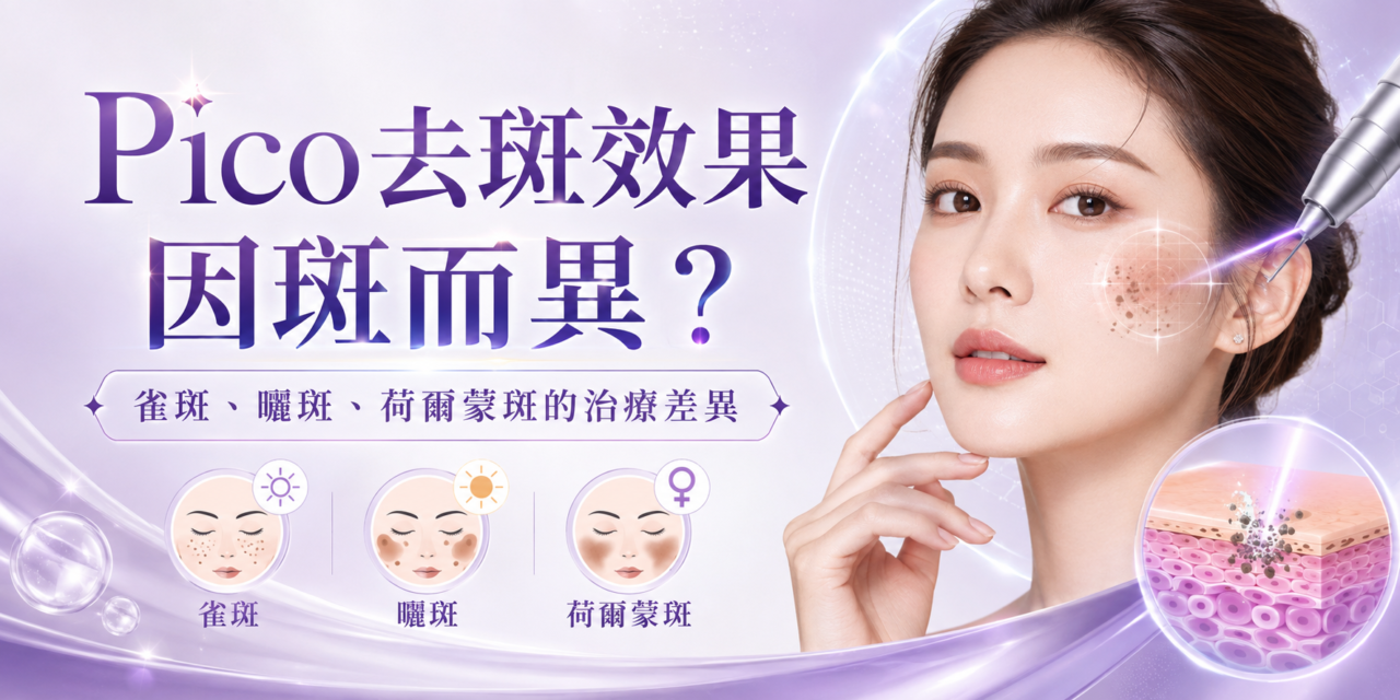 Pico去斑效果因斑而異？雀斑、曬斑、荷爾蒙斑的治療差異