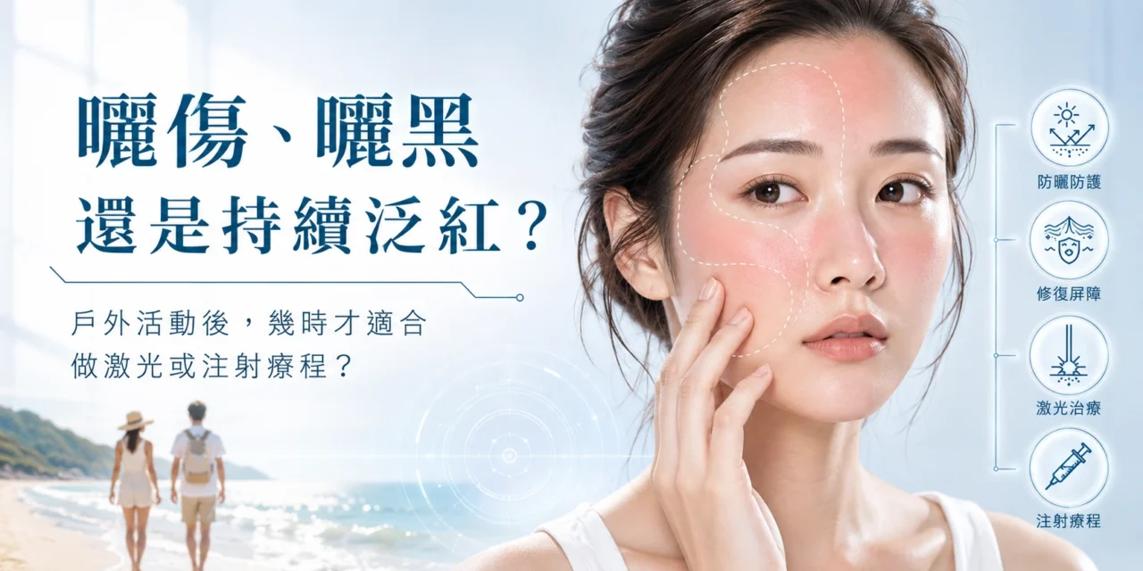 曬傷、曬黑與持續泛紅怎樣分？戶外活動後幾時可以做激光或注射療程？