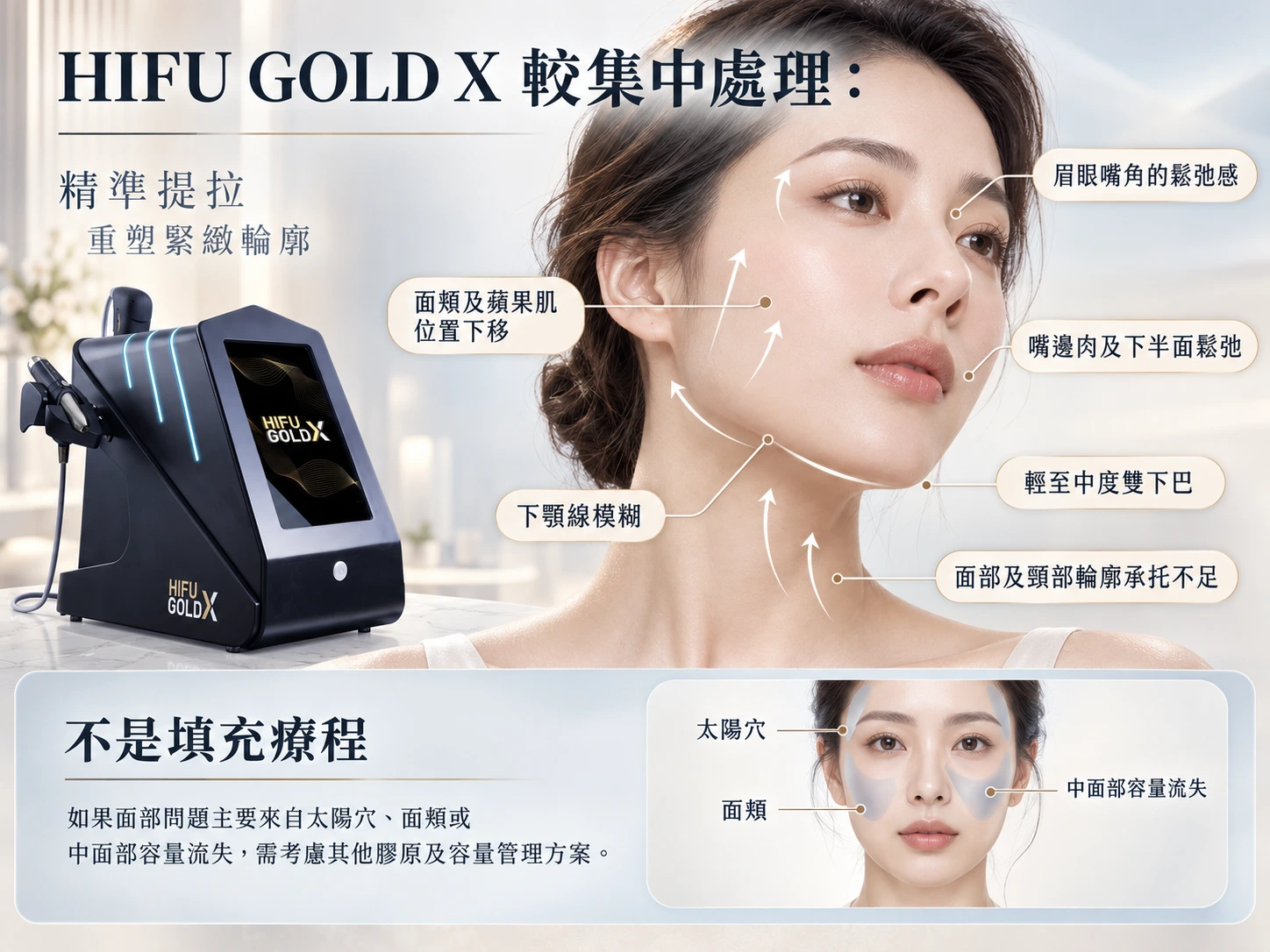 HIFU GOLD X 較集中處理：