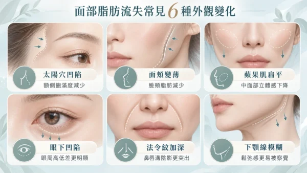面部脂肪流失六種外觀變化
